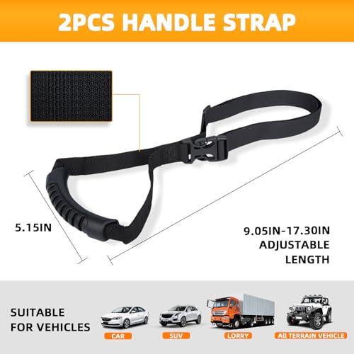 Image of KOUNATSURI Car Door Handle for Elderly Car Assist Support Handle Multifunction Car Door Latch Bar for Seniors and Handicapped(Black)