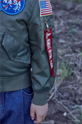 Image of OYSTERBOY Youth NASA MA-1 Flight Light Weight Jacket Military Coat for Kids Boys