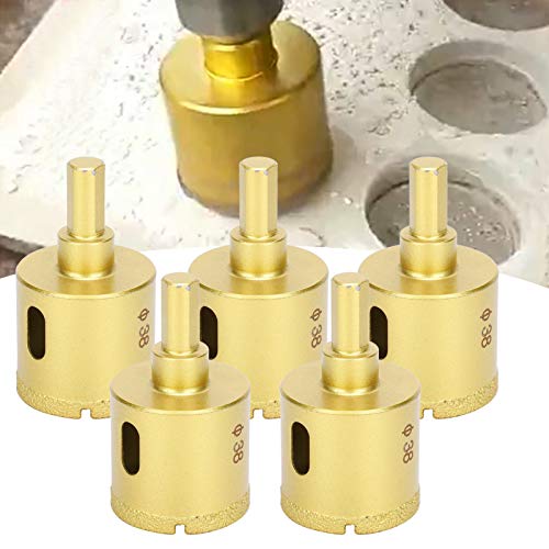 Set de 5 brocas diamantadas de 38 mm para mármol y vidrio miniatura 3