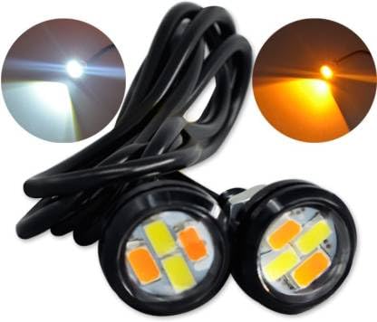 Image of LED-23MM LED Eagle Eye Day Time Running Pilot Lamp (5W) (WHITE IN YELLOW WITH OUT FLASH)