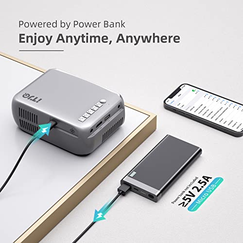 Mini WiFi Projector, iTJQ Projector 1080P Supported, Portable Projector for Outdoor Movies, Phone Projector Compatible with iOS/Android, Laptop, PS4, TV Stick, HDMI/USB Mini WiFi Projector, iTJQ Projector 1080P Supported, Portable Projector for Outdoor Movies, Phone Projector Compatible with iOS/Android, Laptop, PS4, TV Stick, HDMI/USB