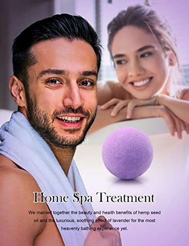 Kastu K-DMYY-1 Bath Bombs,2 Pack Fizzy Spa Gift Natural Hemp Oil Extract And Lavender Essential Oils Bath thumb #1