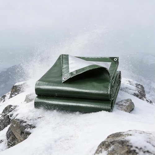 Lona para exteriores verde 140x300 cm impermeable con ojales metalicos para proteccion de lena 2