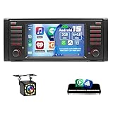 Slakerbe Android 15 Double Din Car Stereo Upgrade Radio for BMW E53 1996-2007 E39 1999-2003, 2G+32G 7' Touchscreen with Carplay Android Auto GPS WiFi Bluetooth RDS DSP SWC Mirrorlink Mic Backup Camera