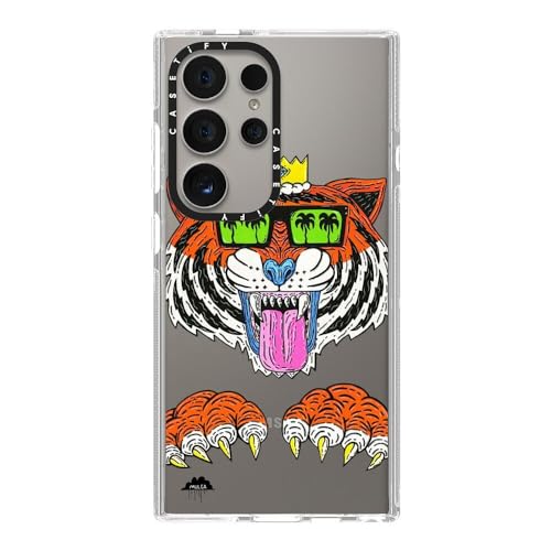CASETiFY �N���A �P�[�X for Samsung Galaxy S24 Ultra [MIL�K�i���� (3x MIL-STD-810G) / 2m����̗����������N���A] - King Louis the Tiger Phone Case by M
