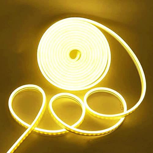 Image of DOJI 2835 SMD 120LEDs /meter LED Strip Rope Light Waterproof Outdoor Flexible Light with Connector for Diwali, Christmas, Indoor and Outdoor Decoration. (5 Meter, Warmwhite)