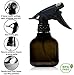 Nechtik Black Plastic Spray Bottles - 8 Oz, Pack Of 3, Leak Proof, BPA Free Material, Small Spray Bottle, Adjustable Trigger Mist to Stream And Off Modes.