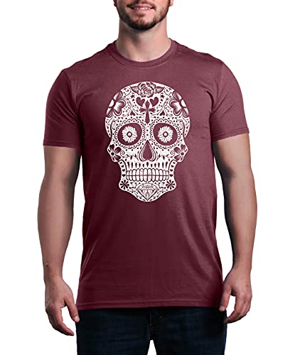 T-shirt Sugar Skull Gryeur Noir et Blanc Haut Motif Crâne Mexicain S
