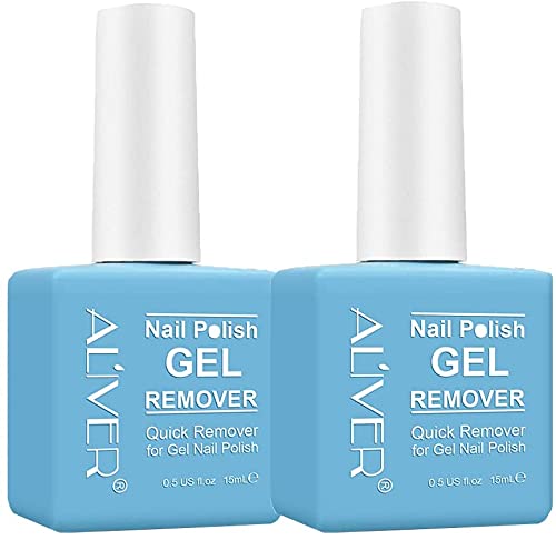 Gel Nail Polish Remover,Magic Soak Off Gel Polish Remover for Nails in 3-5 Minutes,Easily and Quickly,Don't Hurt Your Nails (2 Pack)