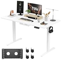 Amazon | Tlife 電動式 昇降デスク 昇降式デスク 幅140*奥行70cm