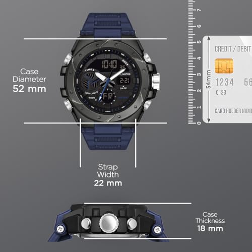 Image of Carlington Analog-Digital Sports Watch Chronograph, Dual Time,Alarm, Stopwatch, Calendar, Water-Resistant, Shock-Resistant, Back Light Display. The Perfect Watch for Men-CT9140 Series