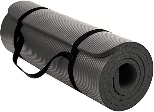 TechFit yogamatta halkfri för gymmet hemma – pilatesmatta för motionsträning, yogamatta tjock för kvinnor, träningsmattor, campingmatta,...