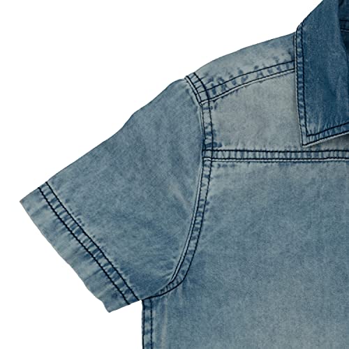 Image of Under Fourteen Only Boys Shirt, 100% Cotton Half Slevees Narrow Collar Regular Fit Printed Shirts for Kids Boys.