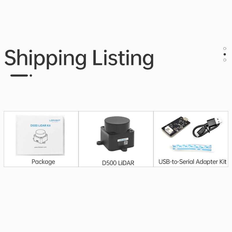 MENGJIE STL-19P 360 Degree LiDAR Scanner, 12M Radius TOF Laser Distance Sensor with 5000Hz Sampling Rate, DToF Lidar Module Kit for ROS, Raspberry Pi, Arduino, Robot SLAM Mapping and Navigation