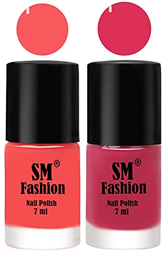 Image of Long Lasting Nail Polish | Nail Paint Combo 7 ml Each) - Set of 2 Light Pink-Dusty Pink