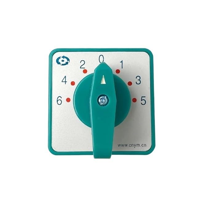 6 Positions Green Changeover Universal Selector 380V 5A 8 Pole 48 Terminals Sliver Contacts