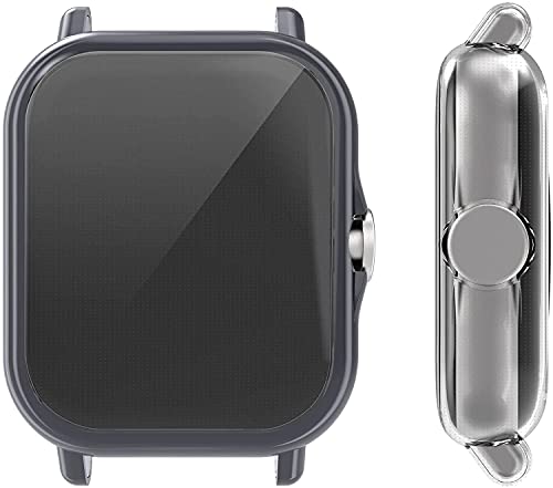 SeNool [2 Pack Soft TPU Protective Case Compatible with Amazfit GTS 2e / Amazfit GTS 2, Full Around Protection Cover - Image 4