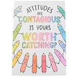 Renewing Minds Attitudes Are Contagious Motivational Poster, 13.25 x 19 Inches