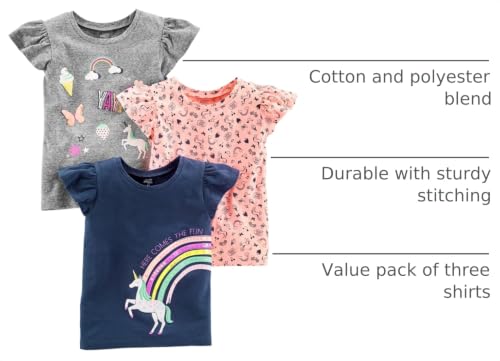 Image of Simple Joys by Carter's Baby and Toddler Girls' 2-Pack 4th of July Tops