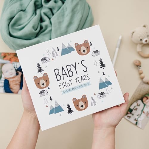 Pondering Pine Keepsake Baby Memory Book For Baby Boy Or Girl thumb #1