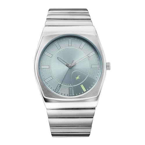 Image of Fastrack Stunners XI with Quartz Analog Green Dial Silver Stainless Steel Strap Watch for Men - 38212SM01