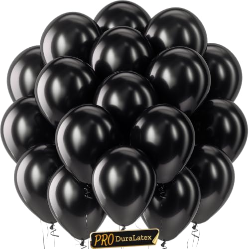 Image of Bezente Pro Duralatex Black Extra-Thick Balloons 120 Pack 10 inch