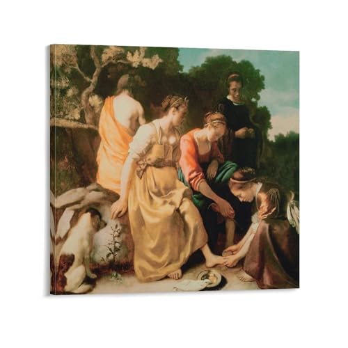 Vermeer Diana et ses compagnons Toile premium pour décoration murale chic