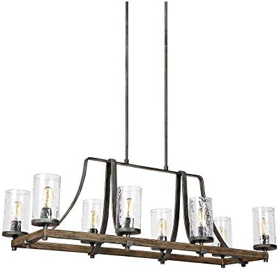 Feiss Lighting-Angelo-Eight Light Island in Rustic Style-16 Inch Wide by 16.5 Inch High