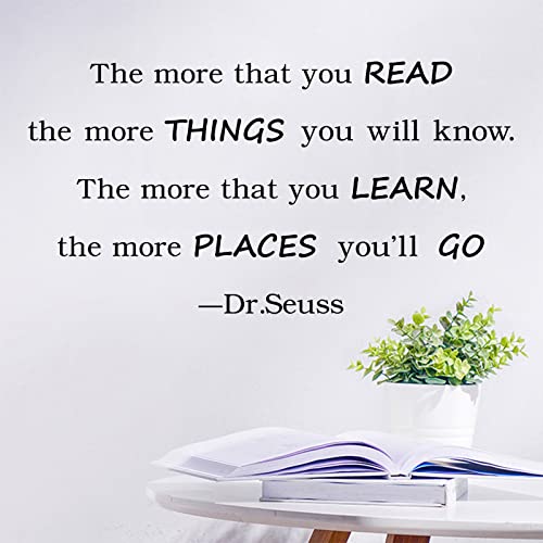 Reading Wall Decals Quotes The More That You Read...