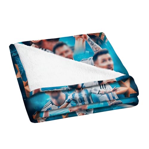 50'' x 60'' Soccer Themed Blanket – Super Soft Flannel Throw Blanket, Warm, Comfortable, and Smooth. Perfect for Adults and Fans - Image 3