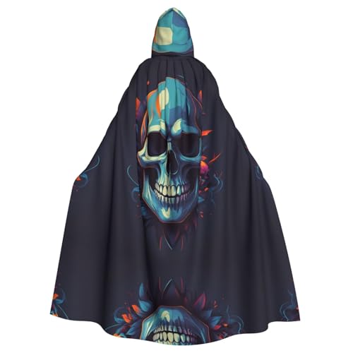 Cape à capuche tête de mort pour soirée déguisée et festival de cosplay