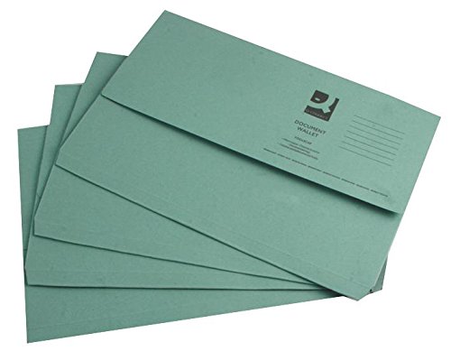 Portfele na dokumenty, A4/Foolscap, 50PK GRN, dokumenty pa i dokumenty biurowe materiały eksploatacyjne, 50 sztuk w opakowaniu - KF23012