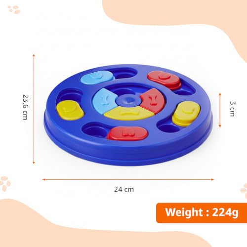 Image of Amazon Basics Interactive Pet Puzzle Toy | Treat Dispensing Slow Feeder | Non-Slip Base | for Dogs, Puppies, Cats & Kittens | Non-Toxic & Safe | Multicolour