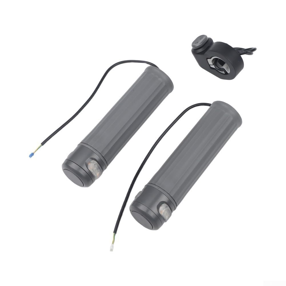 Puños de manillar ABS gris 22.9mm con luces para Xiaomi