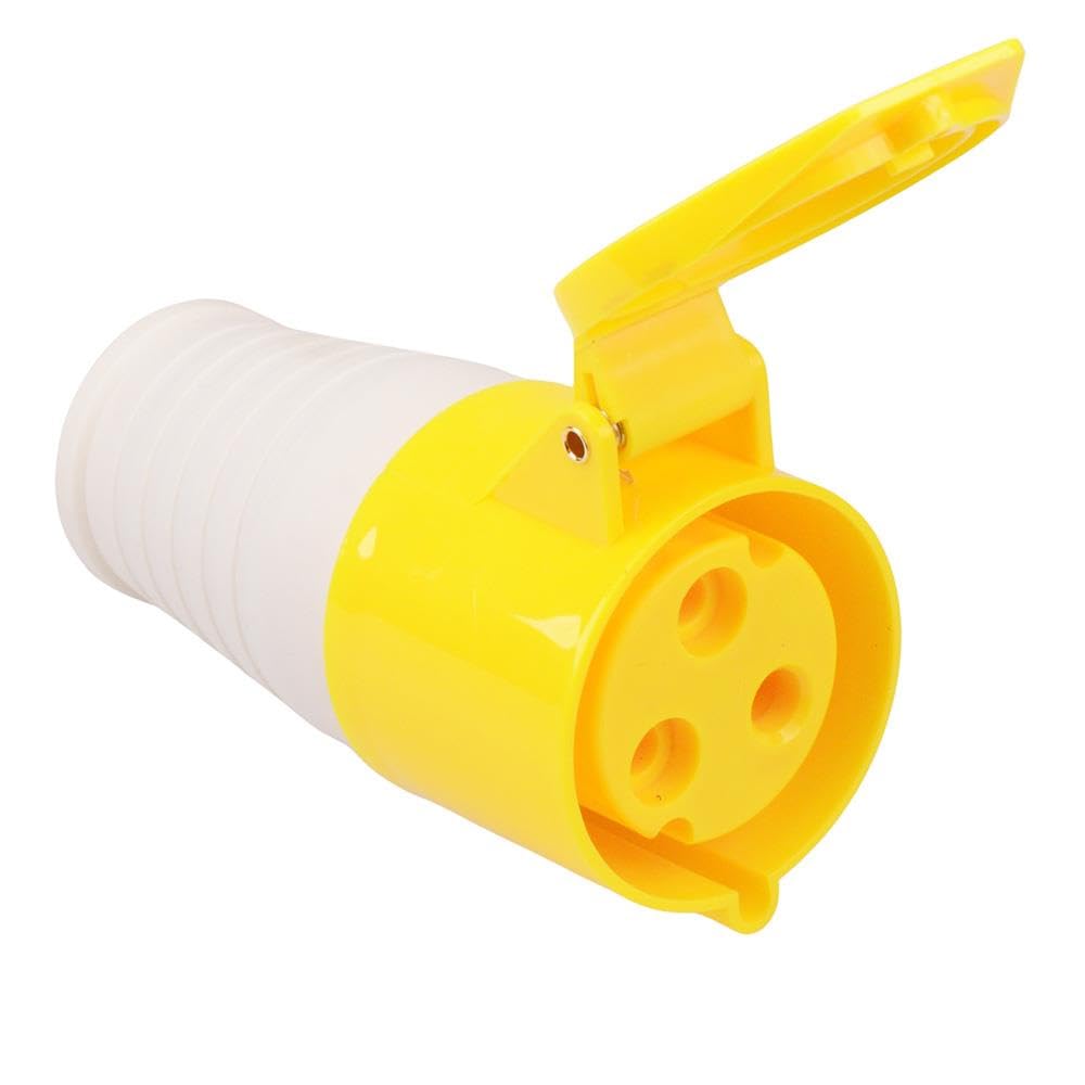Yellow 32A 110V 2P+E Industrial Socket 3Pin IP44 Cable Mount IEC60309-1/2
