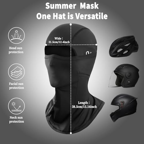 GOZINA Balaclava for Men, Ski Mask, Black Motorbike Balaclava, Airsoft Balaclava Face Masks for Cycling Hiking UV Protection Accessories - Image 3