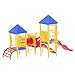 Abaodam Miniature Playground Model - Mini Childrens Playground Model Miniature Sand Table Decoration 1:75 Scale Mini Outdoor Park Slide Plastic Toy Furnishing Ornament