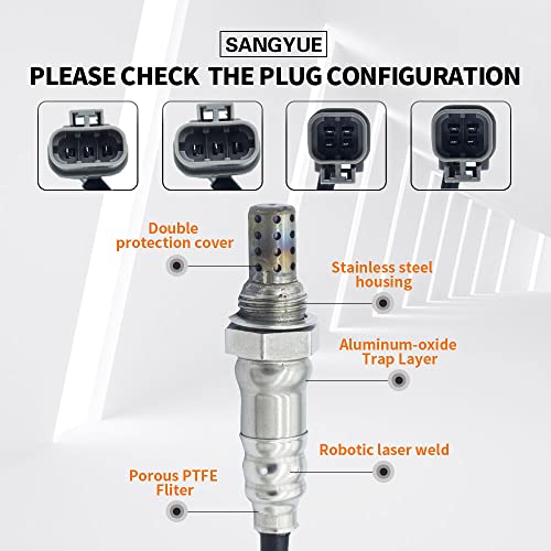 Sensor de oxígeno para Nissan Frontier 2001-2002 3.3L 4pcs miniatura 3
