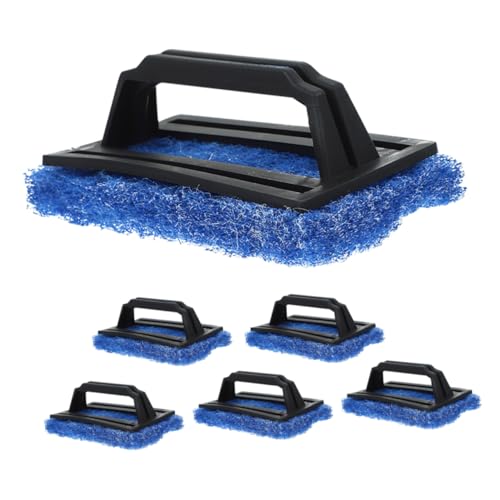 TIDTALEO 6pcs Scrub Brush Cleaning Brush for Ink Removal Supplies Handle Blue Material