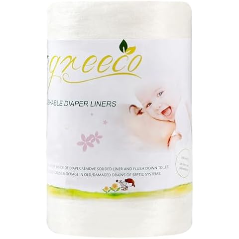 wegreeco Unscented Diaper Liners,Fragance Free and Chlorine Free - 100 Sheets Per Roll (1 Roll) Cover