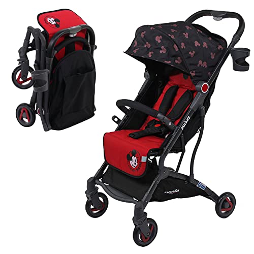 Nania - Carrito compacto CASSY de 6 a 36 meses, ligero y manejable - Plegable con una mano - Bolsa de transporte incluida - Disney (Mickey)