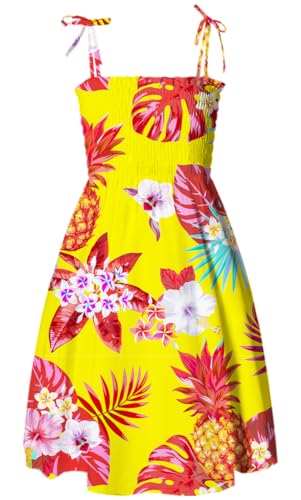 Image of Cromoncent Matching Hawaiian Outfits for Family, Dad and Son Matching Luau Beach Tropical Shirts Mommy Daughter Tropical Sets