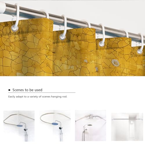 Rideau de douche doré vintage en tissu polyester de qualité - 5
