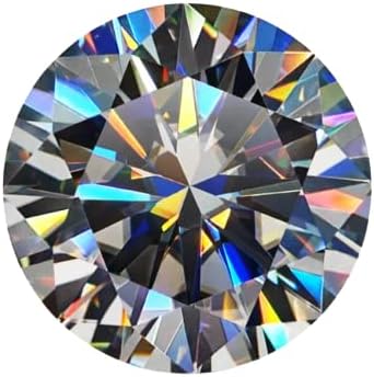 Gemstone King मॉइज़नाइट स्टोन 1.15 Carat Mojo Night Gemstone Original Certified by Lab Beautiful Colour & Round Shape Mozonite Diamond Stone Use for Men & Women Jewellery Making Masonite Pathar