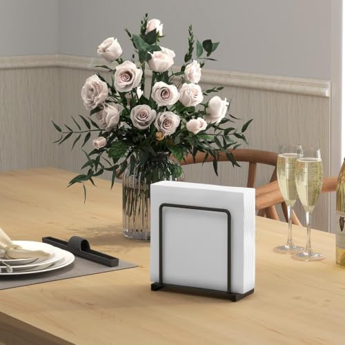 Miniatura 2 de Stwwo Servilletero De Mesa Servilletero De Metal Negro Soporte Servilletas Verticalde Dispensador De Servilletas Para Decoración De Cocina Comedor Bar, 14cm High