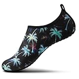 SEEKWAY Water Shoes Women Men Adult Quick-Dry Aqua Socks Barefoot Non Slip for Beach Swim River Pool Lake surf Black SK002(U)