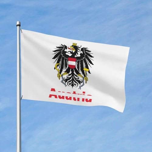 National Emblem Austria Austrian 3x5 Ft Banner Polyester Seasonal Double Sided Garden Flag Outdoor Home Yard Festival Decor Flags