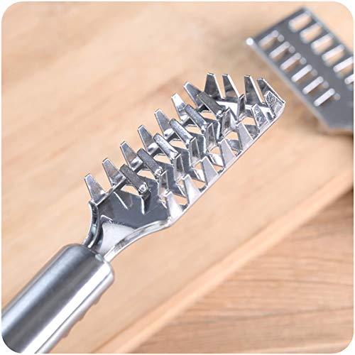 Preisvergleich Produktbild WEIWEITOE Edelstahl Schnelle Reinigung Fischhaut Fischschuppen Schaber Entferner Meeresfrüchte Entkalker, Silber