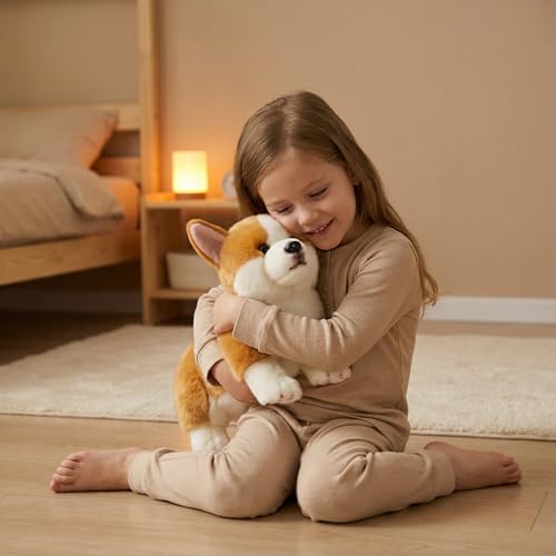 CU-MATE Plüsch Stofftiere Hund für Mädchen/Jungen (Louie Welsh Corgi)