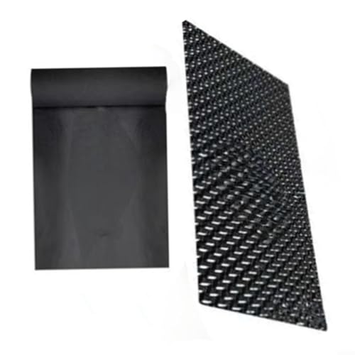 Kit per piantare piante da giardino in metallo con barriera per radici in geotessile e tavola di drenaggio per balconi esterni sul tetto, fiori vegetali che crescono 60 x 60 x 43 cm nero